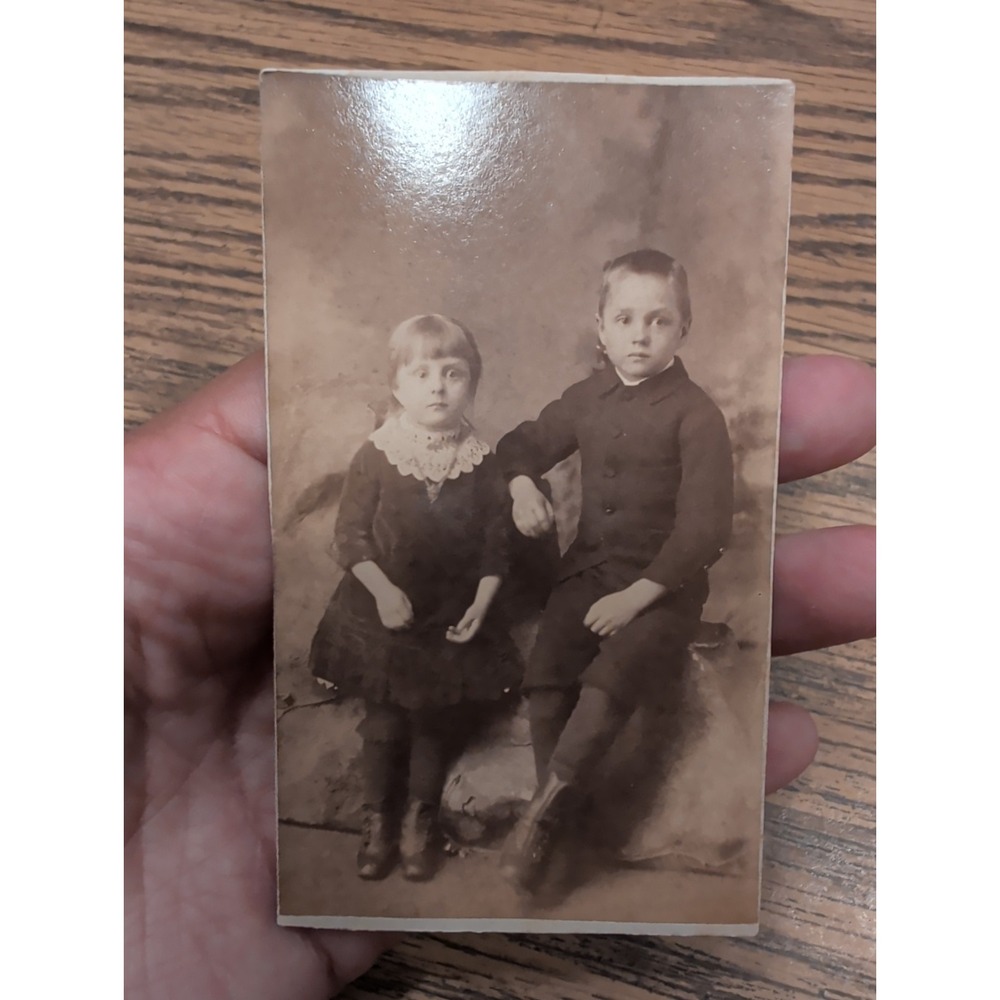 Antique Cabinet Card Victorian Portrait Children Rock Creek Ohio O.A. Dolph